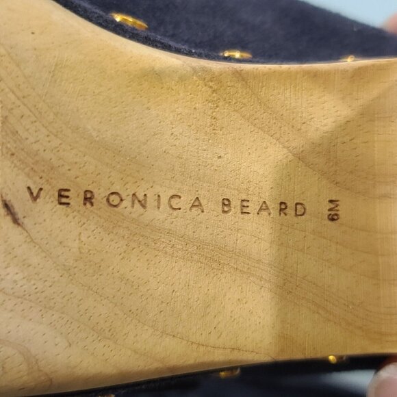 Veronica Beard Delia Blue Suede Clogs Women's Size 6M MSRP $400 - Picture 12 of 12